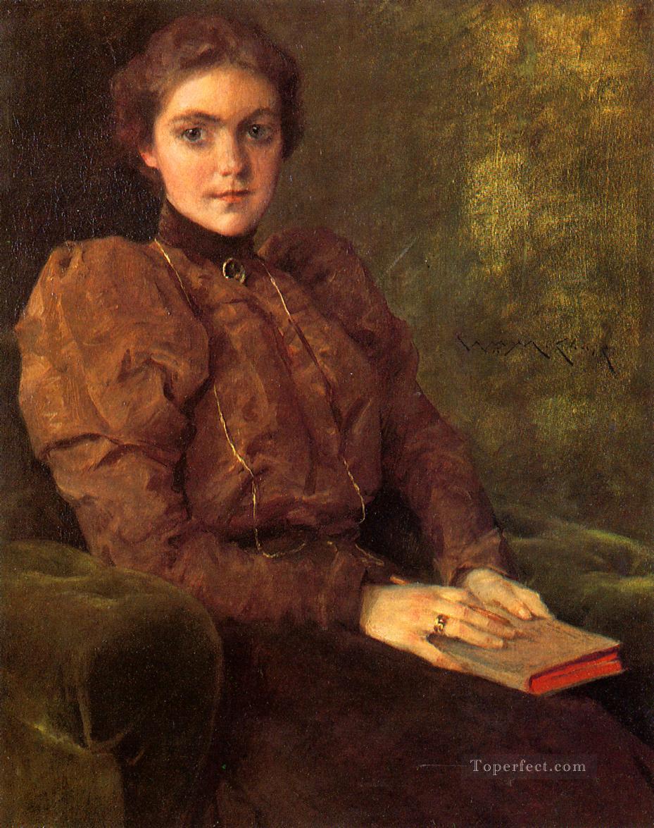 A Lady in Brown William Merritt Chase Oil Paintings